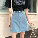 【5%OFFクーポン 9/11 1:59まで】LETee デニムミニスカート/プレーンシルエット/定番 スカート