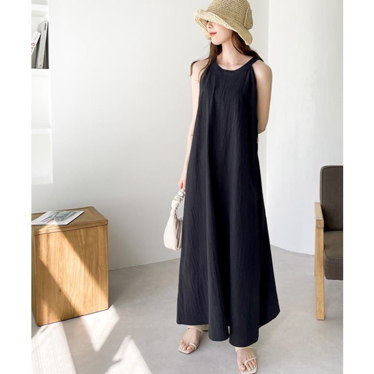 Classical Elf 《JaVa ジャバコラボ》大人カジュアル。綿100％ワッシャー素材アメリカンスリーブワンピース ワンピース・ドレスのサムネイル