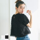 【5/15限定 15%OFFクーポン】coca リボンチュールブラウス レディース トップス