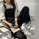 aimoha 2021新作 デニムサロペット サロペット 韓国 ライク デニム レディース パンツ 綿 コットン オールインワン リラックス スリット オルチャ...