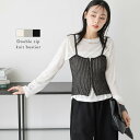 AMELY トップス ビスチェ リブニット レイヤード ダブルジップ 大人かわいい トレンド レディース おすすめ おしゃれ フリーサイズ 春夏 【atpss25-1007】 トップス