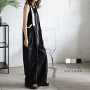 【5/15限定 15%OFFクーポン】SUGAR BISKET サロペット フロントジップ ワークサロペ ルーズシルエット ワイド アシンメトリー メンズライク...