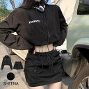 【5/16 1:59まで 5%OFFクーポン】SHEENA セットアップ【バックロゴブルゾン×ミニスカートSET】 春 秋 冬 トップス ボトムス セットアイテ...