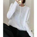 【マラソン期間中 5%OFFクーポン】aimoha ヘンリーネック長袖Tシャツ トップス