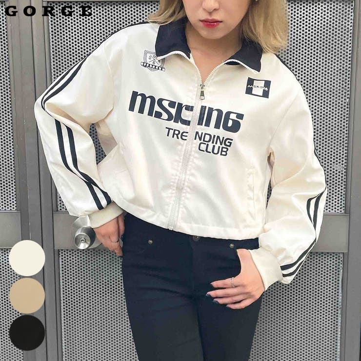 GORGE 短丈袖ラインブルゾン アウター(コート・ジャケットなど)