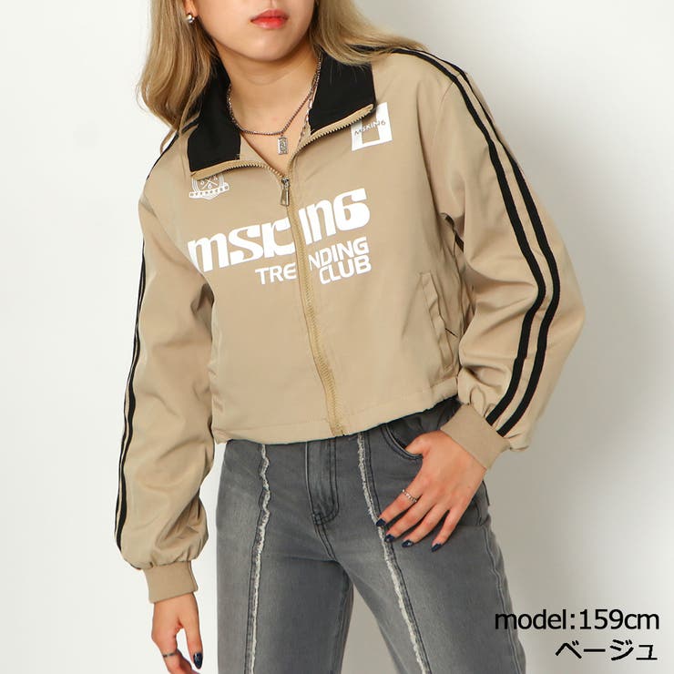 GORGE 短丈袖ラインブルゾン アウター(コート・ジャケットなど)