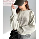 【5%OFFクーポン 9/11 1:59まで】Classical Elf 【mily bilet】カジュアルだけどこなれ感たっぷり。ラインストーン&ぼかしプリント裏毛使いスウェットクロップド丈トップス トップス
