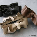 【マラソン期間中 5%OFFクーポン】VINGTAINE バナナクリップ フェイクレザー リボン ボリューム ヘアクリップ ヘアアクセサリー ヘッドアクセサリー 大人カジュアル 上品 H7869 ヘアアクセサリー