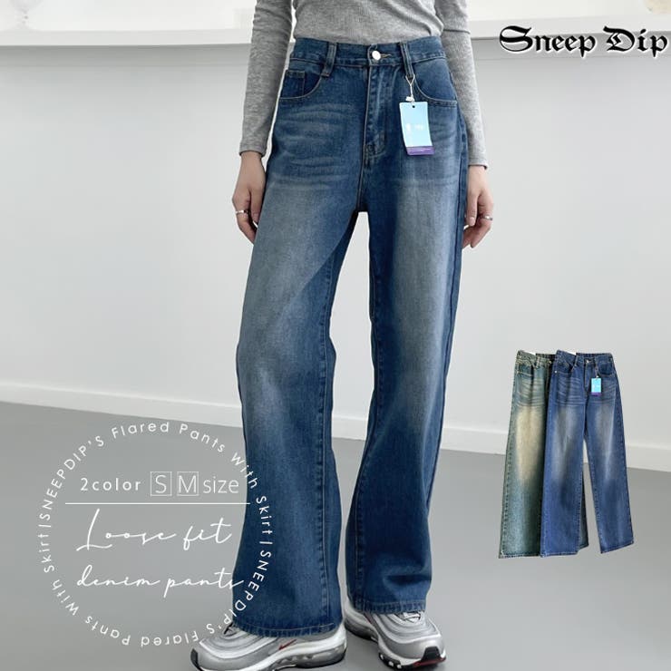 【10％OFFクーポン！11/27(木)1:59まで】SneepDip 【6141】ワイドデニムパンツ パンツ・ズボン