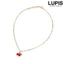 【5/16 1:59まで 5%OFFクーポン】LUPIS チェリー×ペタルチェーンネックレス アクセサリー