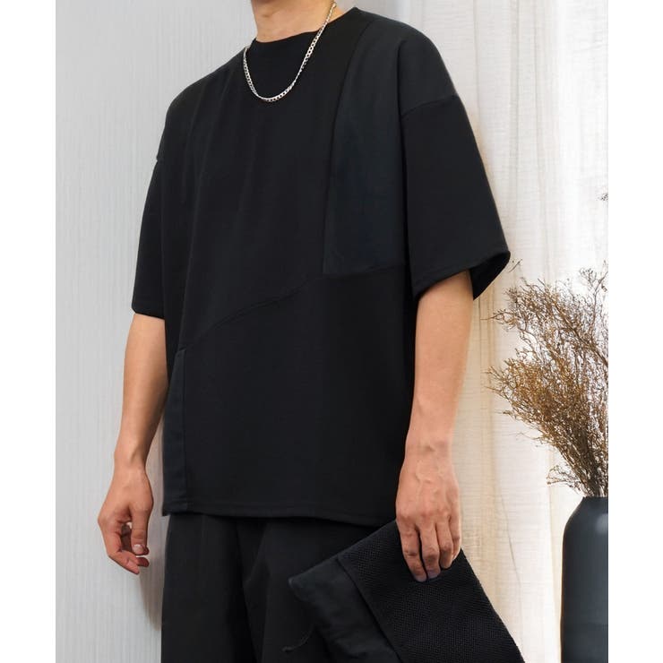 GROOVY STORE 【ワイド】Tシャツ半袖 ジョーゼット #無地 Tシャツ トップス