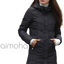 【マラソン期間中 5%OFFクーポン】aimoha ロングダウンコート ダウンジャケット タイト ロング丈 アウター レディース ダウン 無地 防寒 暖かい フード アウター(コート・ジャケットなど)