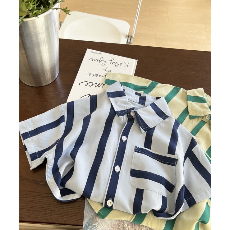 familiar ストライプ 半袖シャツ 90サイズ