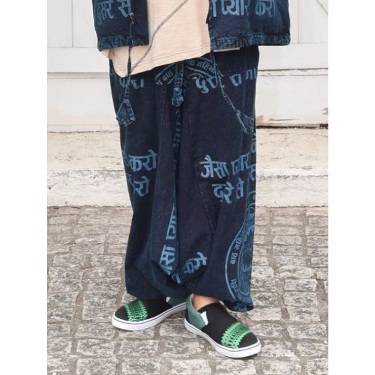 アミナコレクション 【チャイハネ】星座プリントMEN'Sサルエルパンツ パンツ・ズボン