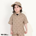 BABYDOLL 親子お揃い ロゴ総柄シャツ 0342K (ボトムス別売り) トップス