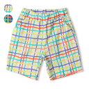 【8/11まで5%OFFクーポン】こどもの森e-shop チェック柄5分丈ハーフパンツ パンツ・ズボン
