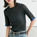 【8/11まで5%OFFクーポン】ad thie 【2025SS新作】ラメミックスリブニットトップス トップス