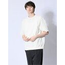 TAKA-Q MEN テックワッフル クルーネック半袖Tシャツ トップス