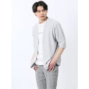 TAKA-Q MEN 着流しカーデ7分&半袖Tシャツ アンサンブル トップス