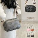 ninon ショルダーバッグ レディース 斜めがけ 大人 小さめ 斜めがけバッグ ブランド 小さい おしゃれ 旅行 ストラップ 太め 上品 黒 合皮 きれいめ ...