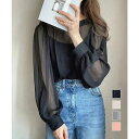 【5%OFFクーポン 9/11 1:59まで】Miniministore ブラウス ゆったり 長袖トップス 透け感 トップス