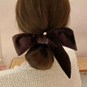 【マラソン期間中 5%OFFクーポン】レースレディース ベロア調 ビッグ リボン シュシュ ヘアゴム 女性 レディース ヘアアクセサリー 秋 冬 春 ビッグサイズ 大きめ 可愛い ガーリー 結び シック 上品 大人 クラシカル アクセント ブレスレット