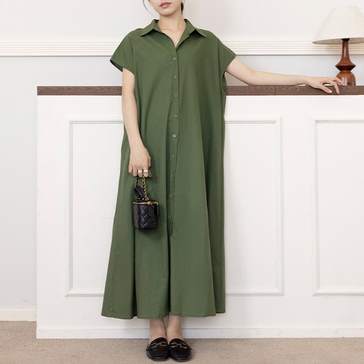 【10％OFFクーポン！2/23(月)1:59まで】Doux Belle シャツワンピース ワンピース・ドレス