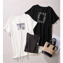 Viola e Viola 大人の華やかプリントチュニックTシャツ トップス