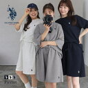 Pierrot 【U.S.POLO ASSN.】ライトスウェットセットアップ ☆ セットアップ U.S. POLO ASSAN. スウェット ミニ裏毛 ハーフパ...