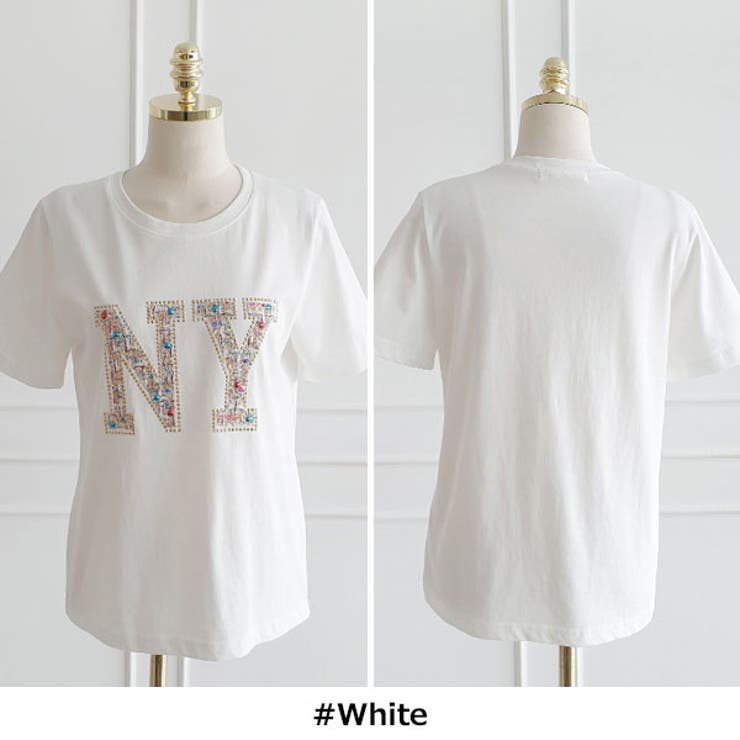 KawaiCat Tシャツ レディース トップス 半袖 カットソー 刺繍 ロゴ 英字 プリント 綿100% カジュアル デイリー スタイリッシュ 春 夏 韓国 to22740 トップス