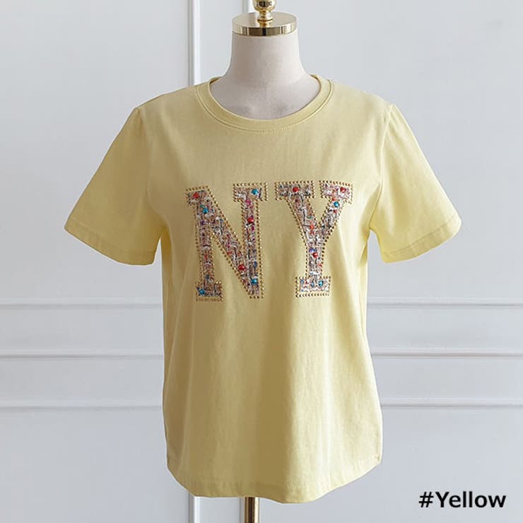 KawaiCat Tシャツ レディース トップス 半袖 カットソー 刺繍 ロゴ 英字 プリント 綿100% カジュアル デイリー スタイリッシュ 春 夏 韓国 to22740 トップス