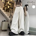 kirakiraShop ハイウエストワイドレッグデニムパンツ 3サイズ ボトムス ハイウエスト ジーパン ジーンズ ワイド 脚長 美脚 きれいめ ホワイト ワイドレッグ おしゃれ シンプル ベーシック カジュアル パンツ・ズボン