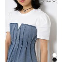 【マラソン期間中 5%OFFクーポン】Pumpkin Port デニムビスチェドッキン半袖Tシャツ トップス