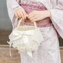 【5/16 1:59まで 5%OFFクーポン】URBAN CHERRY シアーフリルリボンかごバッグ バッグ・鞄