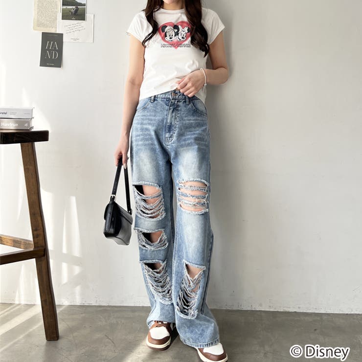 GeeRA 【nelliy.】【Disney】別注コンパクトプリントTシャツ トップス