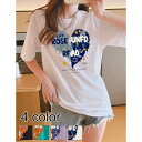LADY LIKE ハートロゴプリントTシャツ トップス