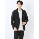 【10%OFFクーポン!11/27(木)1:59まで】TAKA-Q MEN ドットプリント スリムフィット 2ボタンジャケット 黒(セットアップ可能) スーツ