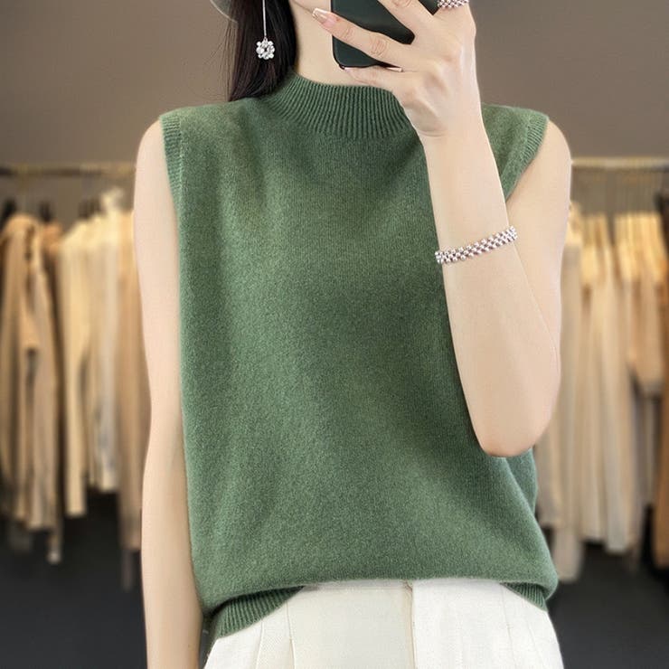 【20％OFFクーポン！10/25(日)限定】Beststore ノースリーブ ニット サマーニット ...