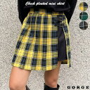 GORGE チェックプリーツミニスカート スカート