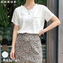 GORGE ZIP付きTシャツ トップス