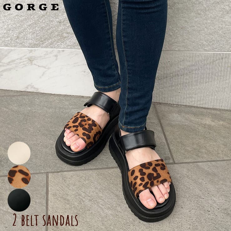 【10％OFFクーポン！3/26(木)1:59まで】GORGE 2ベルトサンダル シューズ・靴