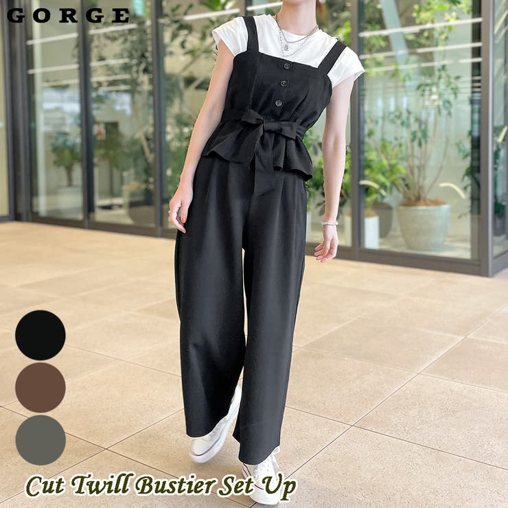 【10％OFFクーポン！本日実施中】GORGE カットツイルビスチェSETUP パンツ・ズボン