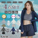 【5/16 1:59まで 5%OFFクーポン】GRAXIA 洋服感覚でアクティブに着られるタンキニ4点セット(水着・ラッシュガード) 水着