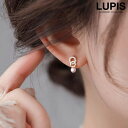LUPIS 【S925ポスト】パールポイントツインリングピアス アクセサリー