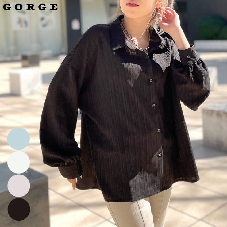 【10％OFFクーポン！7/26(日)1:59まで】GORGE 楊柳シャツ トップス