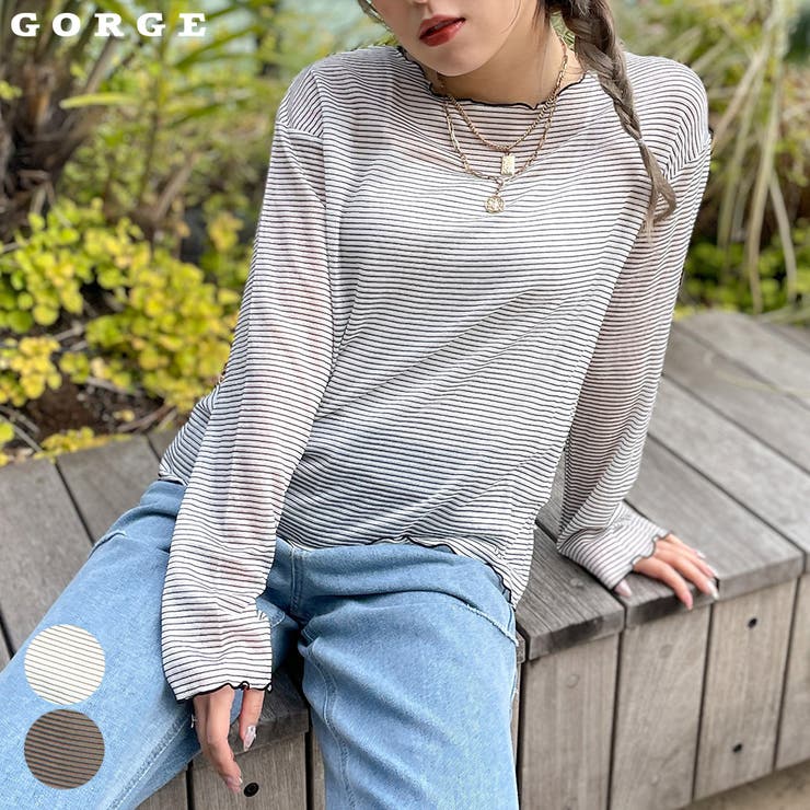 GORGE シアーボーダーメローT トップス