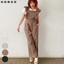 【5/15限定 15%OFFクーポン】GORGE バックリボンフリルオールインワン パンツ・ズボン