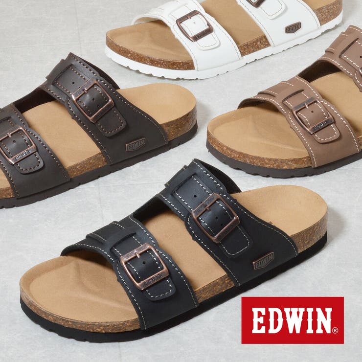 【10％OFFクーポン！1/29(木)1:59まで】つるや エドウィン コンフォートサンダル メンズ EDWIN EW9128 DM9128 シューズ・靴