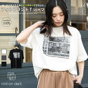 【5/15限定 15%OFFクーポン】mili an deni 半袖シティスケープフォトプリントTシャツ プリント コットン 綿 ビッグサイズ ゆったり 白 黒...