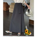 【5%OFFクーポン 9/11 1:59まで】aimoha ラップ風ロングスカート スカート
